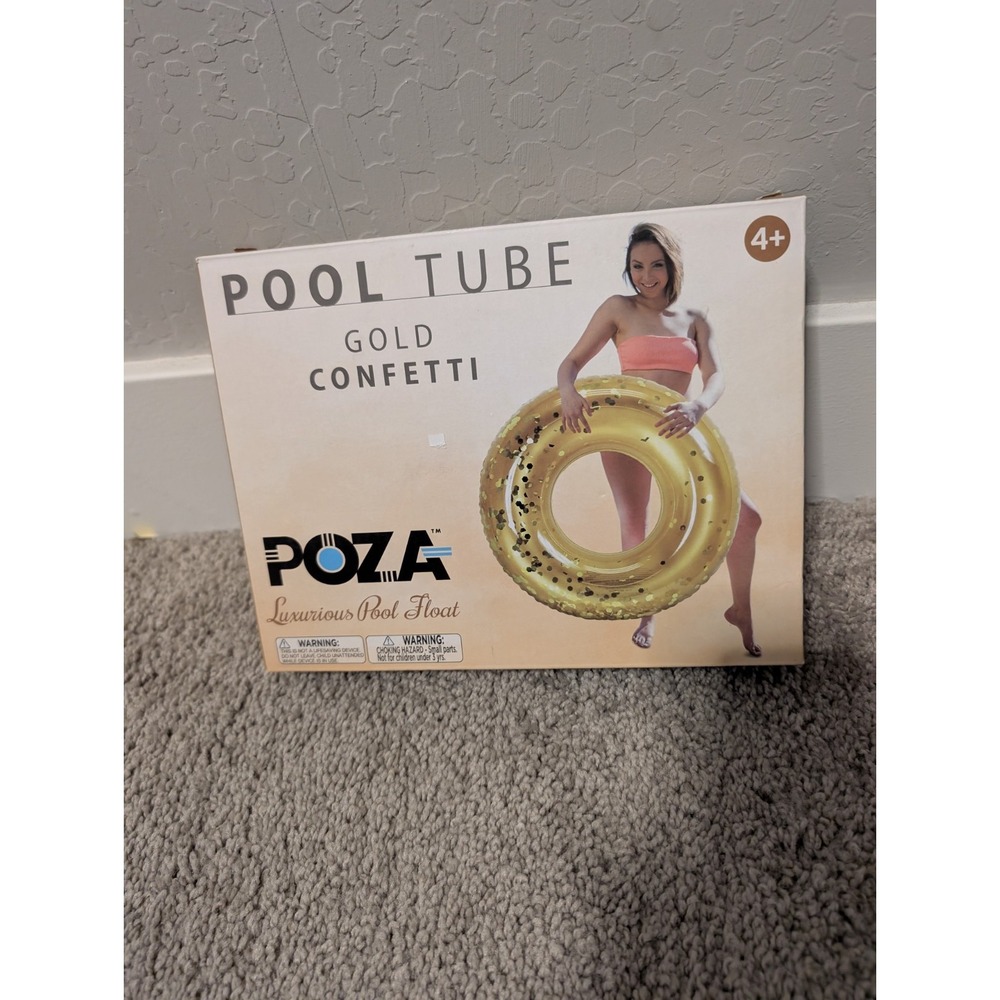 Inflatable Pool Float Tube - Luxurious Fun Lounger with Confetti Rose POZA‎